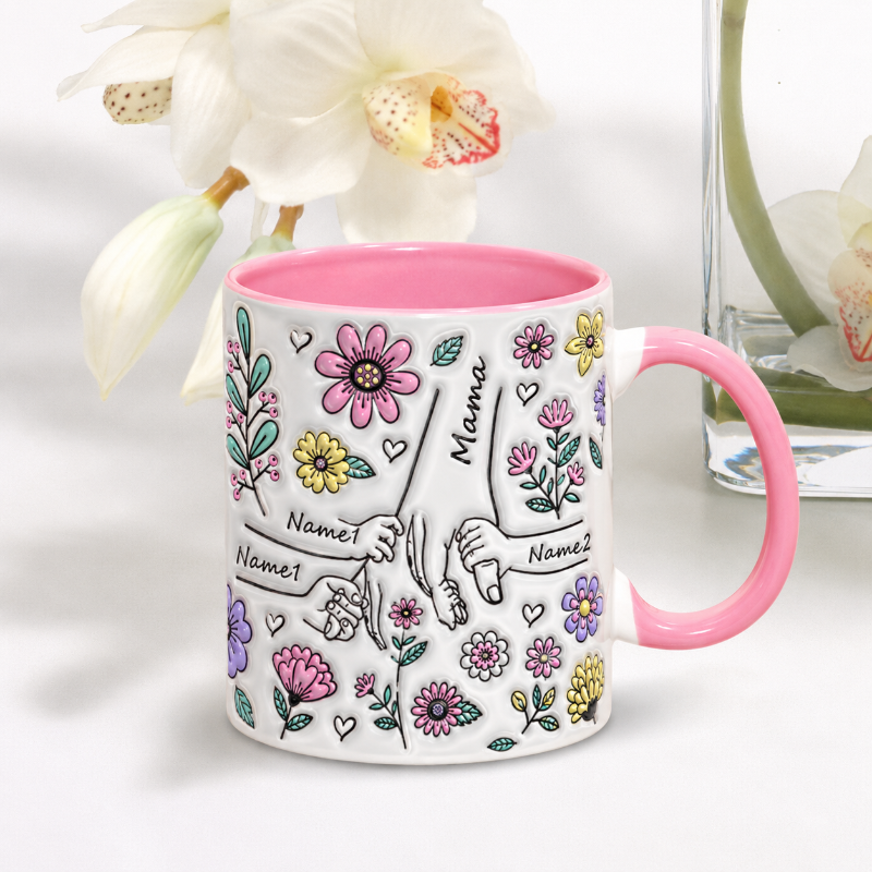 Personalized Kids Name Mug – Ainutlaatuinen äitienpäivälahja – Henkilökohtainen muki