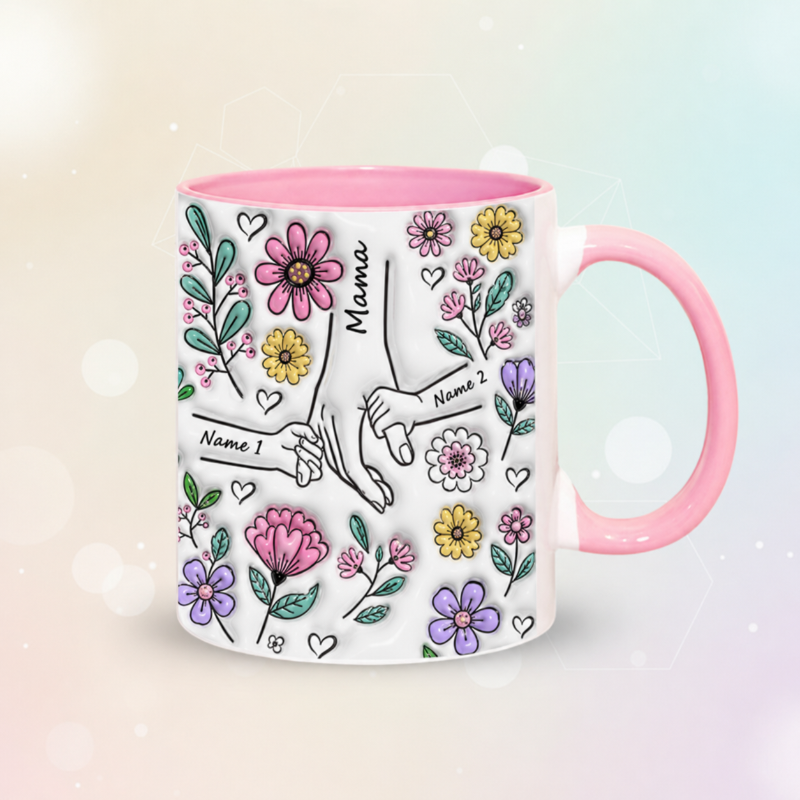 Personalized Kids Name Mug – Ainutlaatuinen äitienpäivälahja – Henkilökohtainen muki