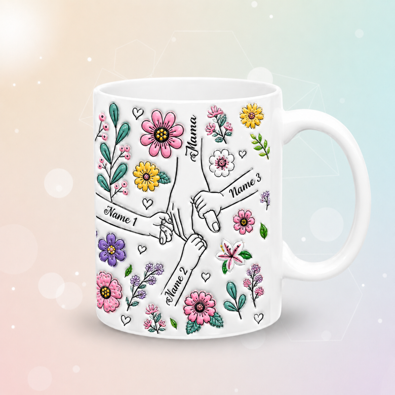 Personalized Kids Name Mug – Ainutlaatuinen äitienpäivälahja – Henkilökohtainen muki