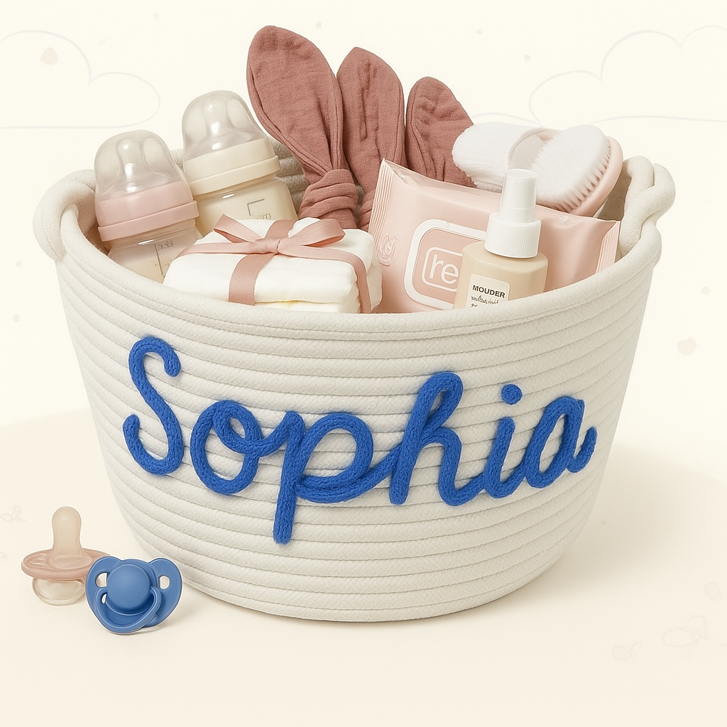 CuddleBasket – Söpö ja henkilökohtainen – henkilökohtainen vaippakori