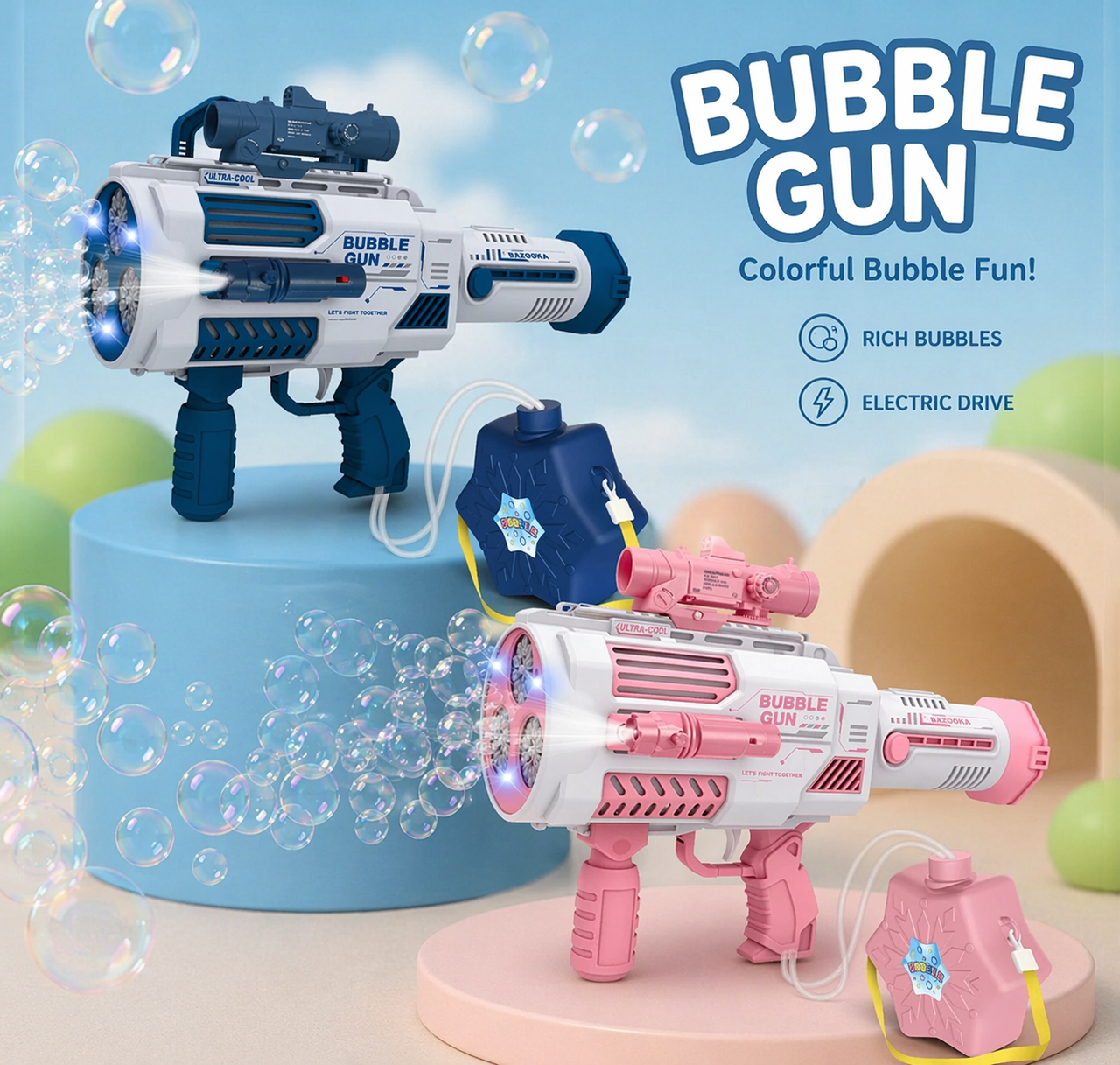 Light Up Bubble Gun – Leikki ja musiikki – Saippuakuplapistooli