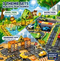 Thumbnail for Magnetic Road Blocks – Luova ja opettavainen – Magneettiteiden rakennussarja