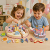Wooden Cake Cutting Toy – Luovuus ja roolileikki – Puinen syntymäpäiväkakku