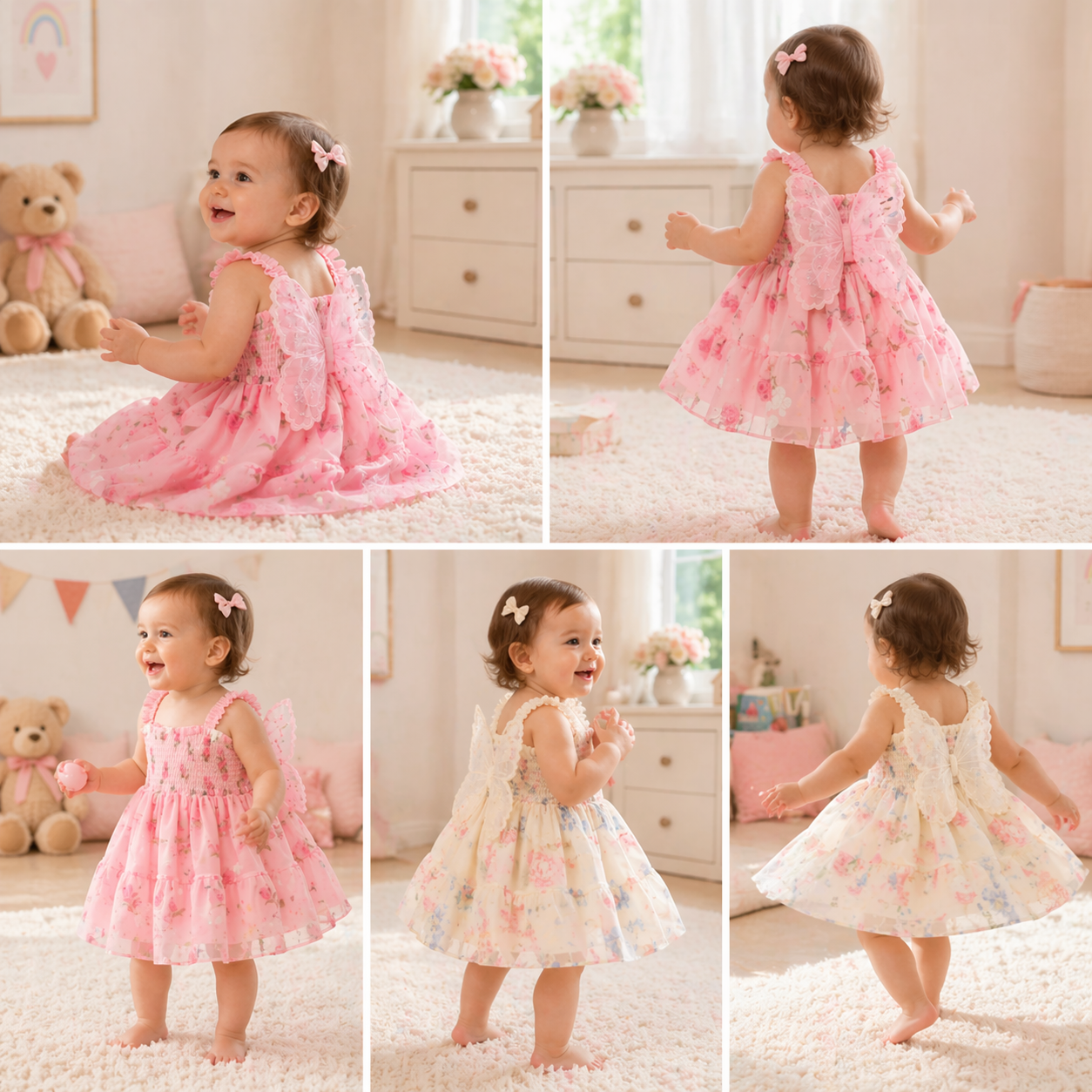 Girls Butterfly Dress – Söpö ja ilmava – Lasten mekko