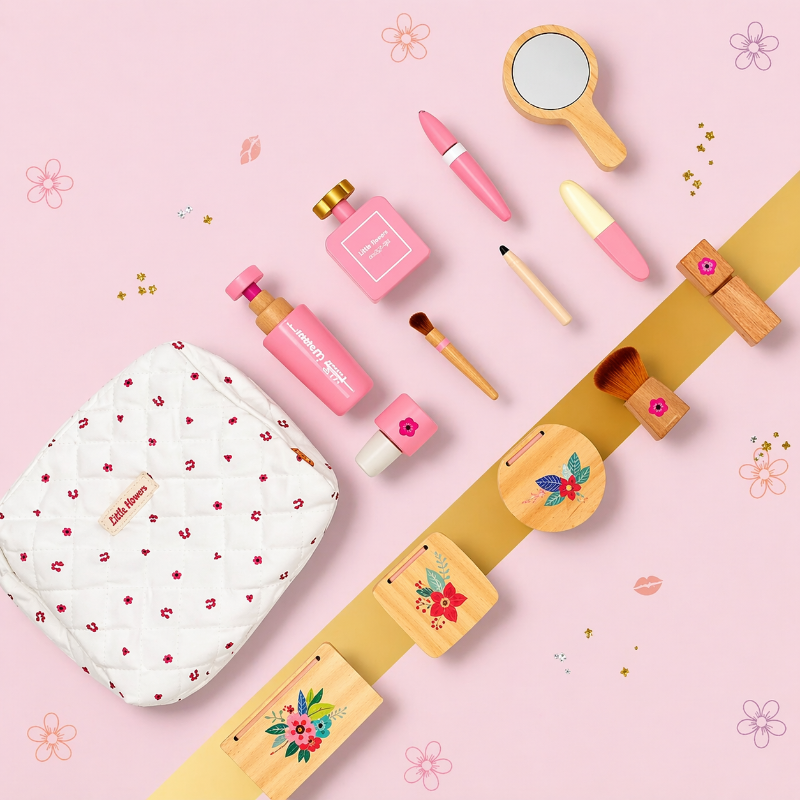 Wooden Makeup Play Set – Luovuus ja roolileikit – Puinen meikkisetti