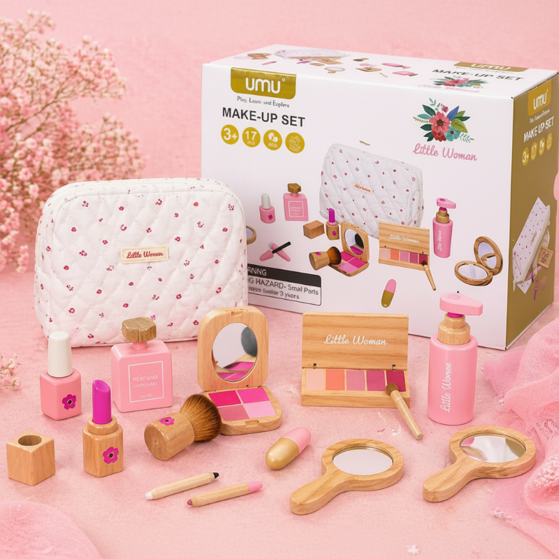 Wooden Makeup Play Set – Luovuus ja roolileikit – Puinen meikkisetti