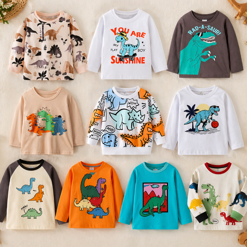 Kids Dinosaur Sweatshirt – Mukavuus ja tyyli – Dino-lasten villapaita