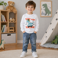 Thumbnail for Kids Dinosaur Sweatshirt – Mukavuus ja tyyli – Dino-lasten villapaita