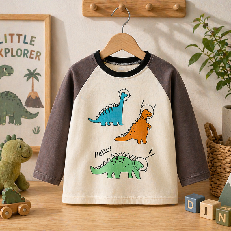 Kids Dinosaur Sweatshirt – Mukavuus ja tyyli – Dino-lasten villapaita