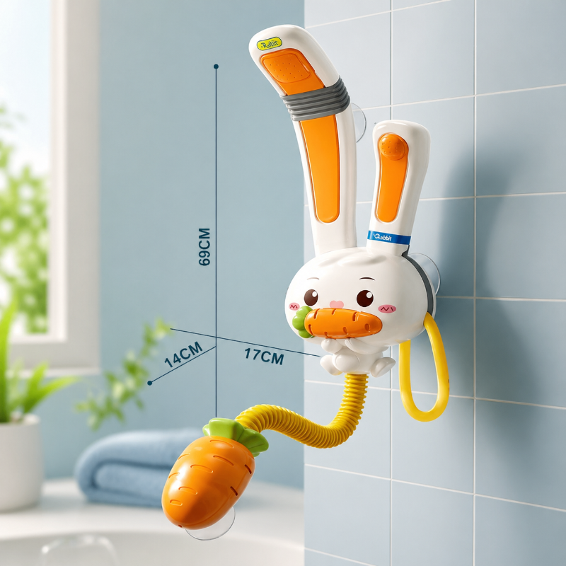 Rabbit Bath Shower Toy – Leikkiä ja vesihupia – Kylpyhuonelelu, vesisuihku
