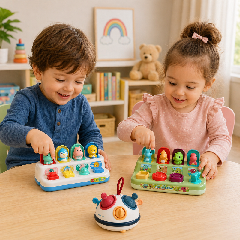 Pop Up Activity Toy – Tutustuminen ja oppiminen – Aisteja kehittävät vauvan lelut
