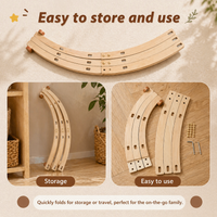 Thumbnail for Wooden Baby Rattle Toy – Aistien kehittymistä tukeva ja turvallinen – Vauvojen liikuntatunti