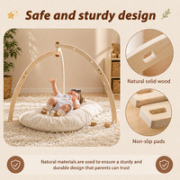 Thumbnail for Wooden Baby Rattle Toy – Aistien kehittymistä tukeva ja turvallinen – Vauvojen liikuntatunti