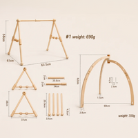 Thumbnail for Wooden Baby Rattle Toy – Aistien kehittymistä tukeva ja turvallinen – Vauvojen liikuntatunti