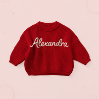 Thumbnail for Personalized Baby Sweater – Ainutlaatuinen ja rakastava – brodeerattu, nimikoitu vauvan villapaita