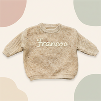 Thumbnail for Personalized Baby Sweater – Ainutlaatuinen ja rakastava – brodeerattu, nimikoitu vauvan villapaita