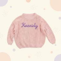 Thumbnail for Personalized Baby Sweater – Ainutlaatuinen ja rakastava – brodeerattu, nimikoitu vauvan villapaita