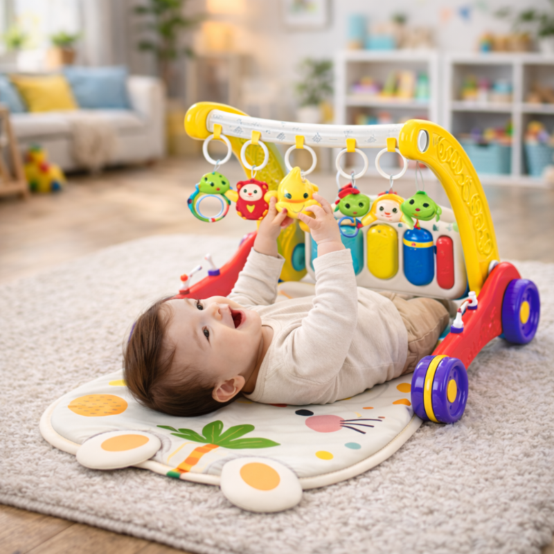 Step & Play – Interaktiivinen ja turvallinen – 3-in-1-kävelytuoli ja vauvan kuntosali