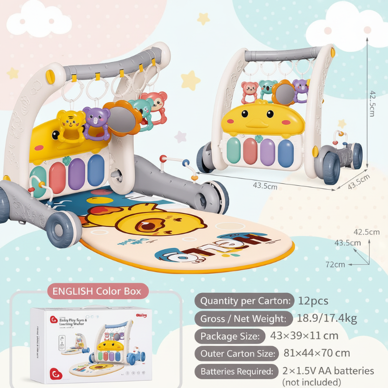 Step & Play – Interaktiivinen ja turvallinen – 3-in-1-kävelytuoli ja vauvan kuntosali