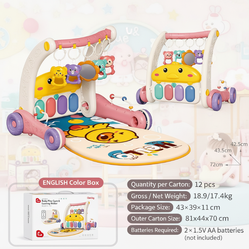 Step & Play – Interaktiivinen ja turvallinen – 3-in-1-kävelytuoli ja vauvan kuntosali