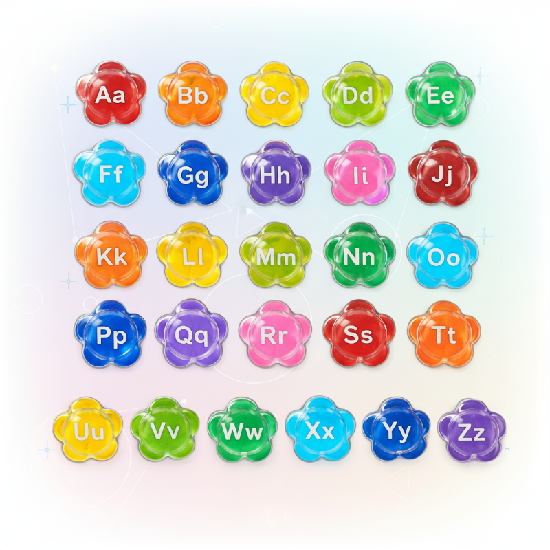 BubbleAlphabet – Pehmeä ja opettavainen – Vesikirjaimet
