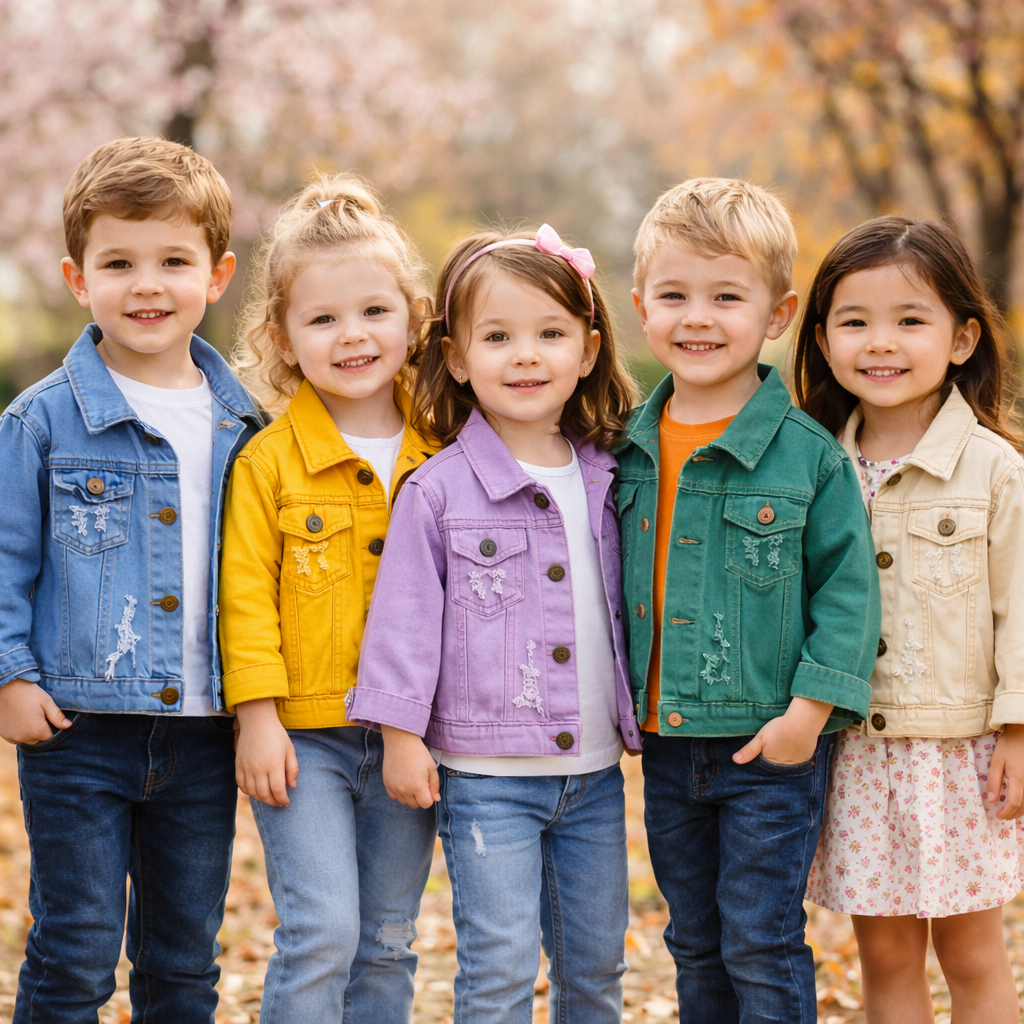 Candy Color -farkkutakki – Kevyt farkkutakki lapsille