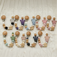 Thumbnail for Baby Pacifier Holder – Nimellä – Henkilökohtaiset puu- ja silikonikivet