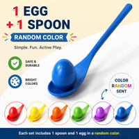 Thumbnail for Wooden Egg Spoon Game – Motoriset taidot ja oppiminen – Munakilpailu-tasapainopeli