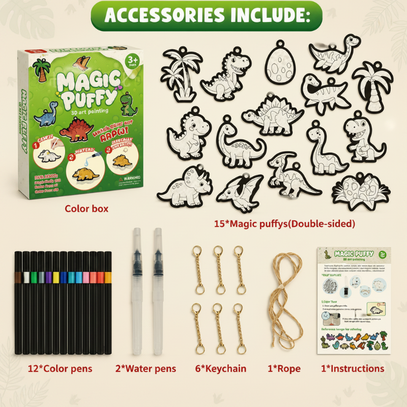 Magic Puff Paint – Luova & vuorovaikutteinen – askartelusetti, jossa on maaginen vaahtomainen rakenne