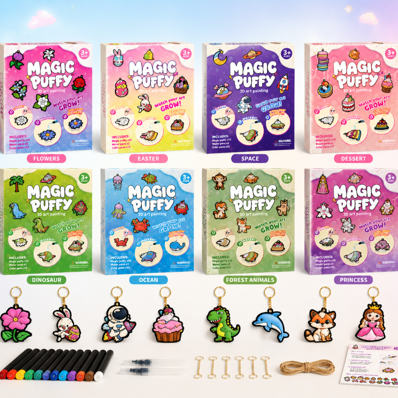 Magic Puff Paint – Luova & vuorovaikutteinen – askartelusetti, jossa on maaginen vaahtomainen rakenne