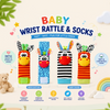 Wrist Rattle and Socks – Motoriset taidot ja leikki – Vauvan helistimet (4 kpl:n sarja)