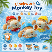 Thumbnail for Clockwork Monkey Toy – Leikkimistä ja vesihupia – Käärittävä uimalelu