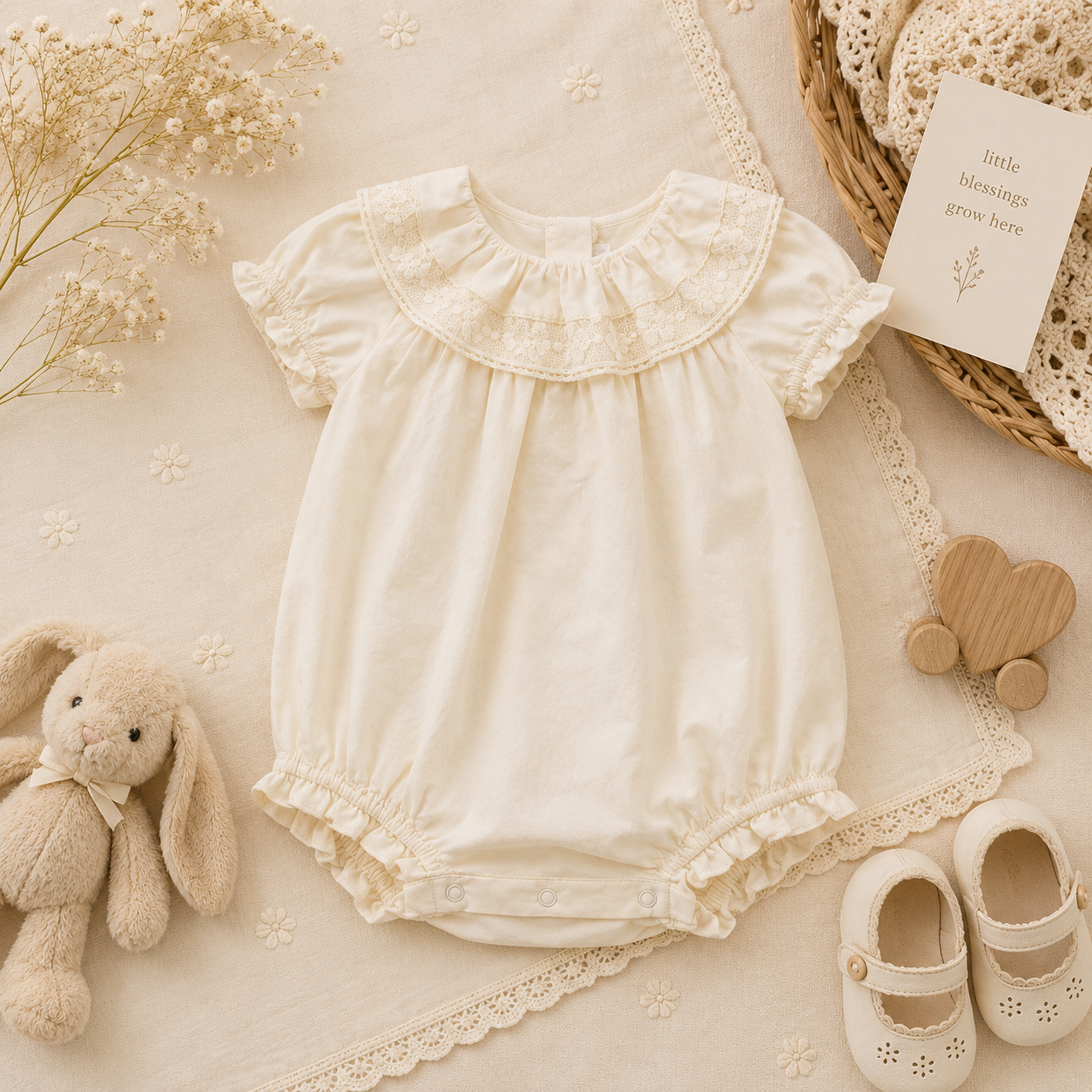 Vintage Rompers – Ajaton ja pehmeä – vauvan haalari