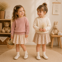 Thumbnail for Thin Cotton Pullover – Valo & mukavuus – Neulottu lasten villapaita