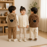 Thumbnail for Baby Bear Fleece Vest – Lämmin ja pehmeä – Lasten karhuliivi