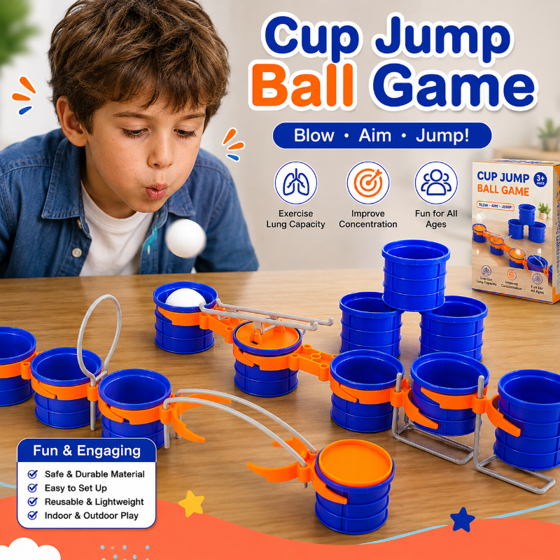 Cup Jump Ball Game – Aktiivinen ja vuorovaikutteinen – Puff Ball -seurapeli