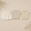 Bella Knit Top & Skirt – Kevyt ja ilmava – neulottu lasten kesäsetti