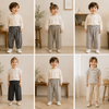 Plaid Cotton Pants – Kevyt ja hengittävä – rento ballon- tai harem-tyyliset housut