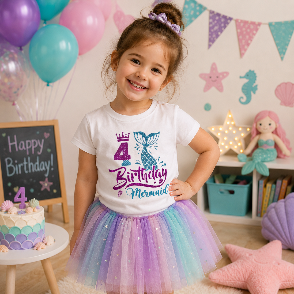 Birthday Graphic Tee – Söpö ja kevyt – Lasten syntymäpäivä-T-paita