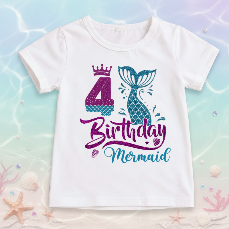 Birthday Graphic Tee – Söpö ja kevyt – Lasten syntymäpäivä-T-paita