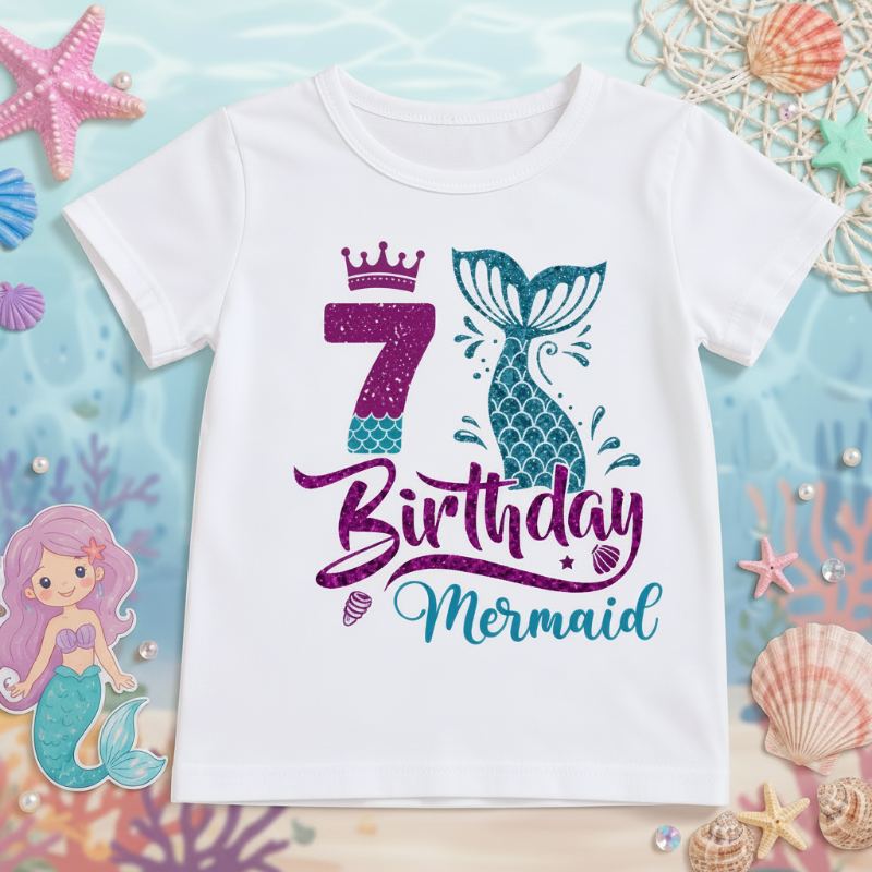 Birthday Graphic Tee – Söpö ja kevyt – Lasten syntymäpäivä-T-paita