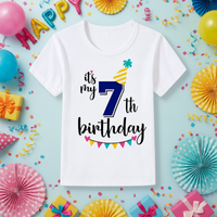 Thumbnail for Birthday Graphic Tee – Söpö ja kevyt – Lasten syntymäpäivä-T-paita