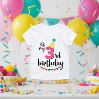 Thumbnail for Birthday Graphic Tee – Söpö ja kevyt – Lasten syntymäpäivä-T-paita
