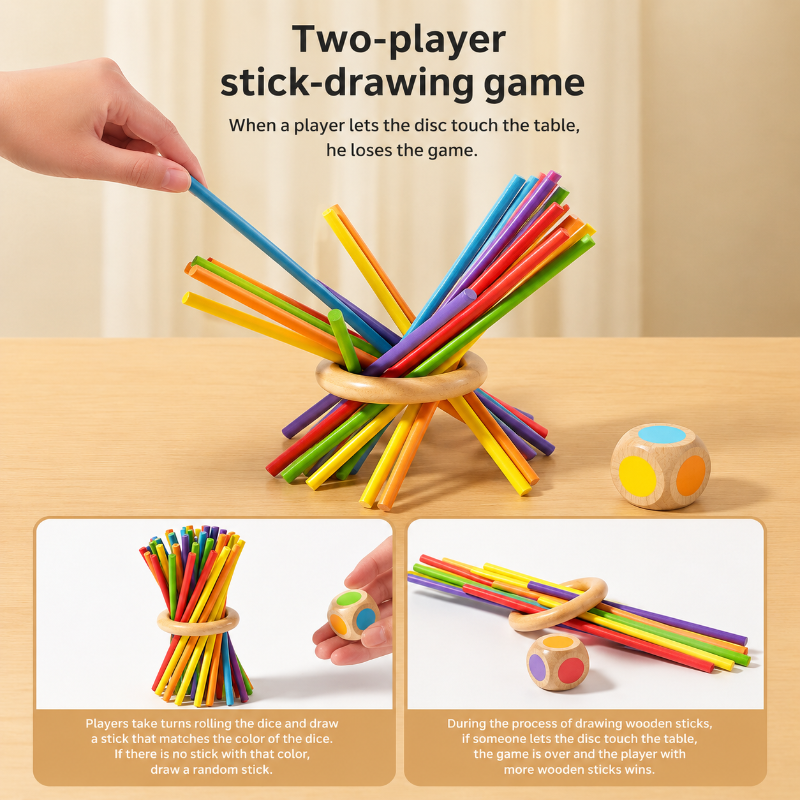 Wooden Stick Battle Game – Ajattelu & vuorovaikutus – Strateginen lautapeli