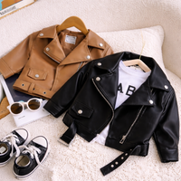 Thumbnail for Girls Leather Jacket – Kestävä ja tyylikäs – Nahkainen lasten takki