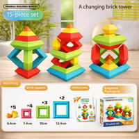 Thumbnail for Pyramid Stacking Blocks – Motoriset taidot ja luovuus – Palikkapino-setti
