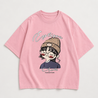 Thumbnail for CuteStyle – Trendikäs ja mukava – T-paita, jossa on ylikokoinen sarjakuvapainatus