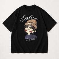 Thumbnail for CuteStyle – Trendikäs ja mukava – T-paita, jossa on ylikokoinen sarjakuvapainatus