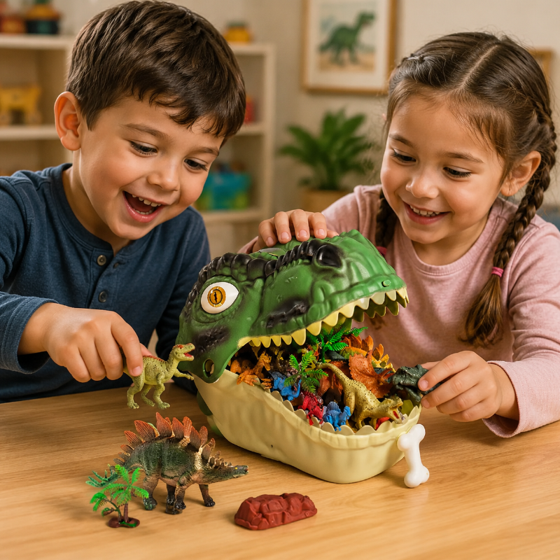 DinoWorld – Luova ja realistinen – Dino-pää-leikkisetti