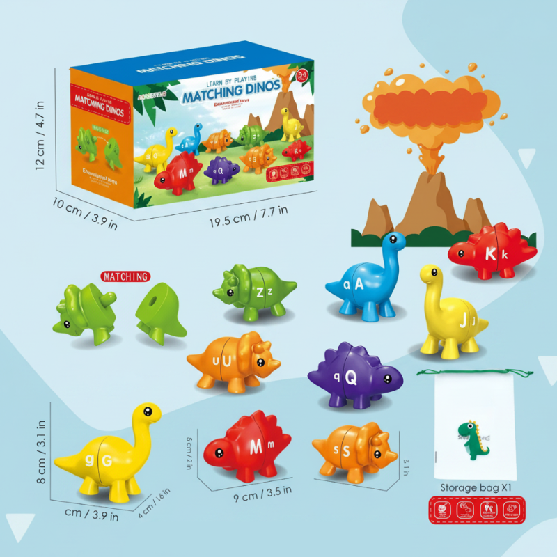 EduDino – Interaktiivinen ja luova – Aakkoset, muodot ja numerot: dinosaurus